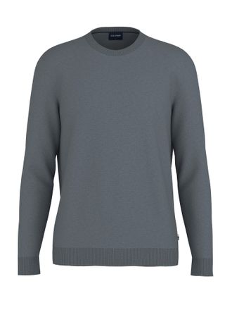 Olymp Rundhalspullover OLYMP OLYMP Strick Casual, Herren, Gr. 4XL, grau (silbergrau), Obermaterial: 100% Schurwolle, normal, Rundhals, Pullover Rundhalspull