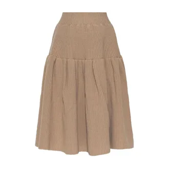 Dries Van Noten Midi Skirt - female - Dries Van Noten - Midi Skirts - Beige - XS - Skirts
