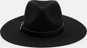 AllSaints Wool Addison Wool Buckle Fedora Hat, Size: 57.5cm
