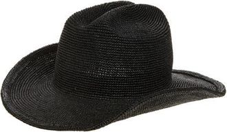 Lack of Color Raffia Cowboy Hat in Black at Nordstrom, Size Medium