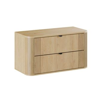 Petits Meubles Mueble bajo lavabo 100cm encimera paneles de melamina y mdf roble