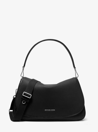 Michael Kors Holmes Extra-Large Pebbled Leather Convertible Messenger Bag