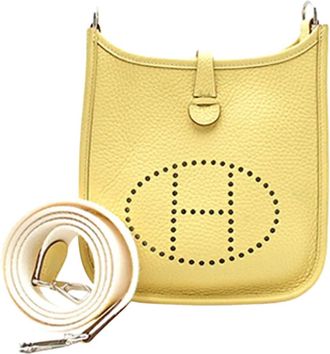 Herm&egrave;s Borsa a tracolla Evelyne TPM in pelle Clemence 2016 - Giallo