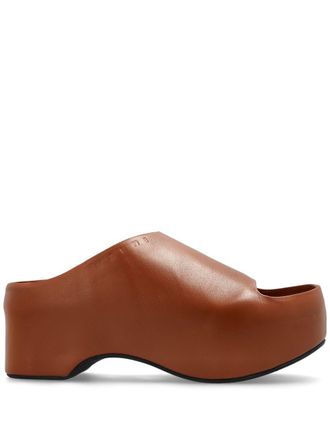 サンダル・ミュール MARNI CARAMEL NAPPA LEATHER MULES 手元在庫あり！即日発送【MARNI】シアリング製 サボ サンダル