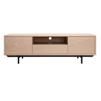 Miliboo Miliboo - Mueble De Tv Acabado En Roble Con Nicho Abierto L160 Cm Manny