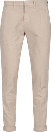 Fay Broeken, Heren, Beige, W38, Katoen, Slim Fit Katoenen Gabardine Broek