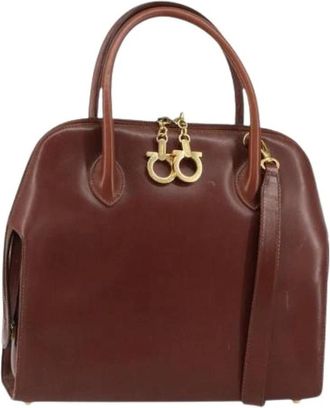 Ferragamo Pre-owned Handbag - Dames - Vintage Handtas - Bruin - ONE Size - Leer - Vintage