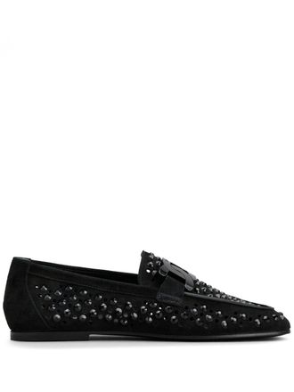 Tod's Kate loafers verfraaid met stras - Zwart