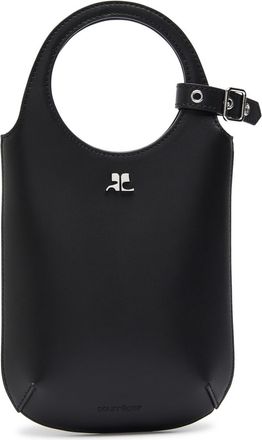 Courrèges Slim Holy Leather Bucket bag - Black - One Size