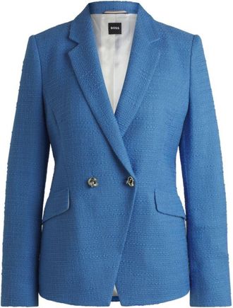 BOSS Slim-fit blazer in tweed