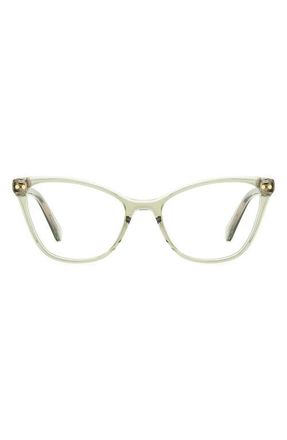 Kate Spade New York elora 50mm cat eye reading glasses in Crystal Green at Nordstrom