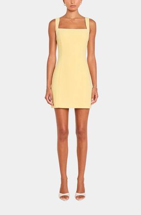 Amanda Uprichard Rosie Mini Dress In Daffodil Ivory