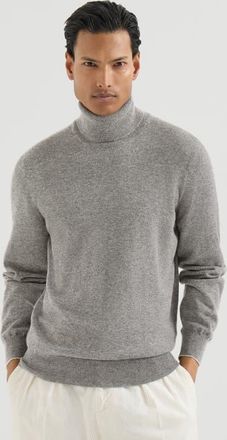 Brunello Cucinelli Cashmere turtleneck sweater in Grey at Nordstrom, Size 50