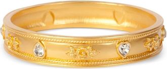 Susan Caplan Vintage 1990s Elizabeth Taylor bangle bracelet - women - 22kt Gold Plated/Swarovski Crystal - One Size