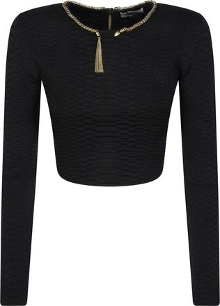Elisabetta Franchi Tricot Cropped Knit Top
