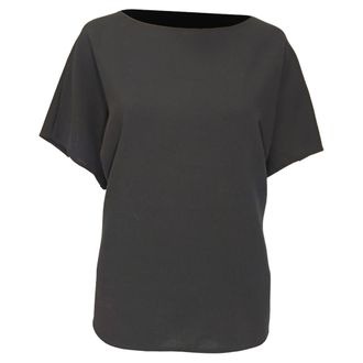 The Row Blouse in Black Virgin Wool