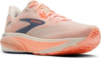 Brooks Ghost 18 Running Shoe in Star White/Cyber Peach/Grey at Nordstrom, Size 11.5