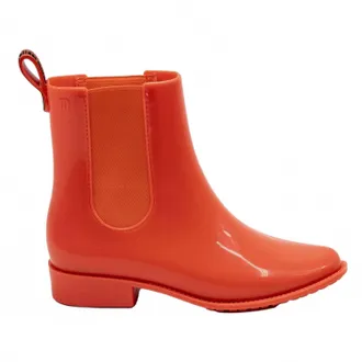 Melissa Womens Riding Low Boots In Neon Orange