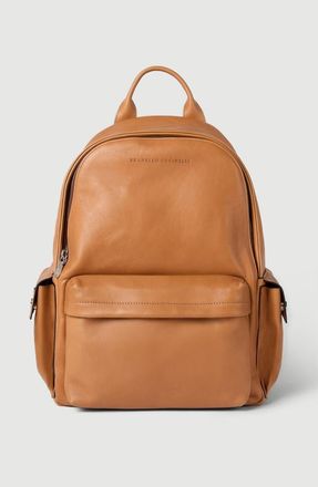 Brunello Cucinelli Cowhide travel backpack in Cognac at Nordstrom