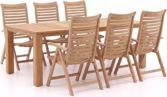 Sunyard Furniture Sunyard Corby/Buxton 220cm dining tuinset 7-delig verstelbaar