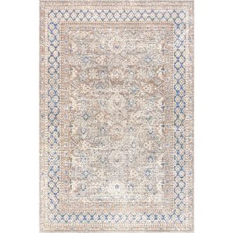 Jonathan Y Designs Goa Floral Medallion Traditional Area Rug in Gray/blue at Nordstrom, Size 5Ft 0In X 8Ft 0In
