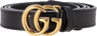 Gucci Gucci GG Marmont riem in zwart leer