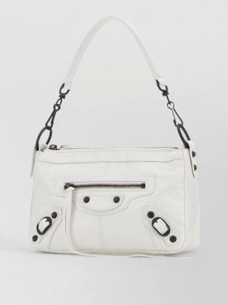 Balenciaga le city moto leather mini shoulder bag