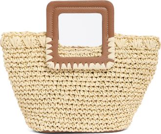 Collection XIIX Straw Top Handle Bag in Natural Cognac at Nordstrom Rack