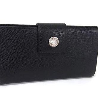 Bulgari Bvlgari Bvlgari Black Leather Long Wallet (Bi-Fold) (Pre-Owned)