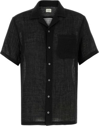 Le Kasha Black Linen Shirt