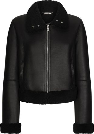 Dolce & Gabbana lambskin biker jacket - women - Lambskin - 48 - Black