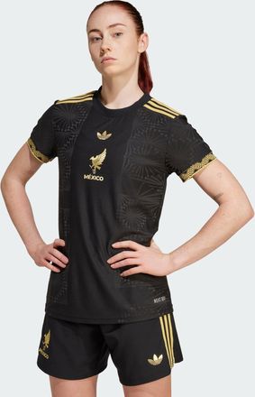 adidas adidas Performance Womens Mexico 25 Gold Jersey - Black Recycled Material - Size X-Small