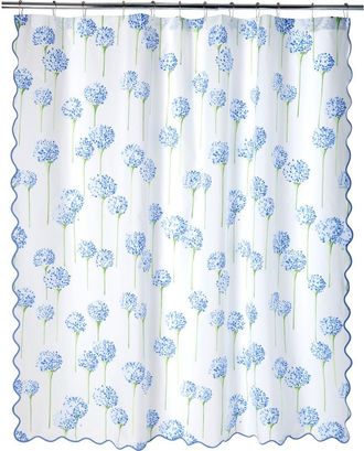 Matouk Floral Shower Curtain in Azure at Nordstrom