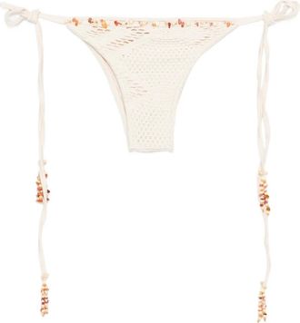PatBo Slip bikini con perline - Toni neutri