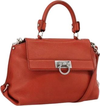 Ferragamo Pre-owned Handbags, female, Red, Size: ONE SIZE Pre-owned Hand Bag
