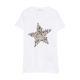 Liu Jo T-Shirts, female, White, XL, Cotton T-shirt with print