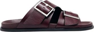 Alohas Alba Rift Leren Sandalen - Dames - Sandalen - Paars - 37 EU - Leer - Schoenen