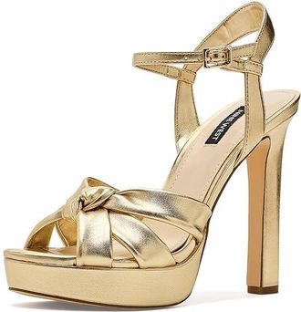 Nine West Windee Womens Dress Sandals Gold : 6.5 M, Faux Leather