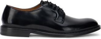 Doucal's Black Leather Lace-up Shoes