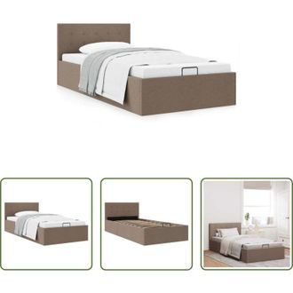 vidaXL Letto con vano - Giroletto Idraulico Contenitore Grigio Talpa Tessuto 100x200cm