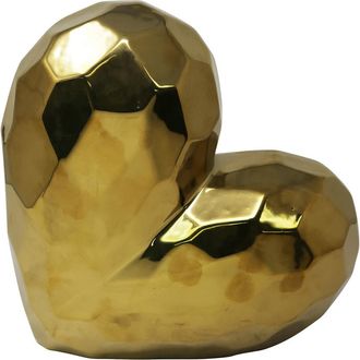 Sagebrook Home Gold Ceramic Heart