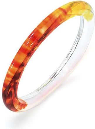 Gold & Honey Womens Tie Dye Slip On Lucite Bangles In Red-Yellow