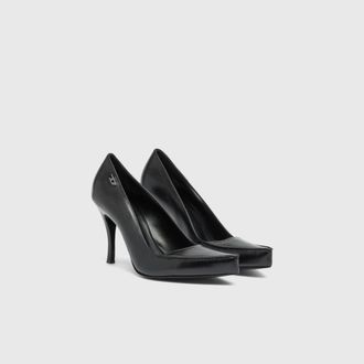 Diesel D-Lucette-Pumps in leather - Heels - Woman - Black
