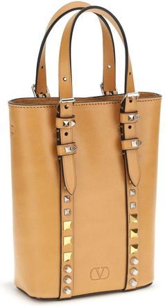 Valentino Garavani Rockstud Shoulder Bag - Beige