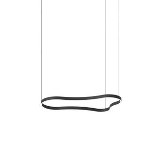 Netlighting Waves 125cm Integrated LED Pendant Ceiling Light Black 3000K