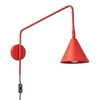 Sollux Lighting Aplique de pared rojo acero alt. 30 cm