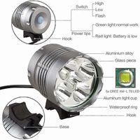 OEM Luces Para Bicicleta, 6000 L&uacute;menes, Luz Led De 5 Led, Luz Delantera Impermeable Para Bicicleta De Monta&ntilde;a Con Bater&iacute;a Recargable De 6400 Mah, Faro Del