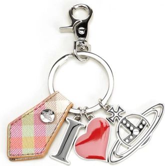 Vivienne Westwood Accessoires, unisex, Veelkleurig, ONE Size, Katoen, I Love Orb Keyring