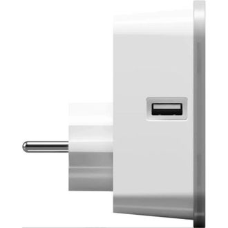 Tesla Tesla Double 2 Usb, Enchufe Inteligente Wifi Con Doble Puerto De Carga Usb Y Control Remoto Mediante Aplicaci&oacute;n, Blanco