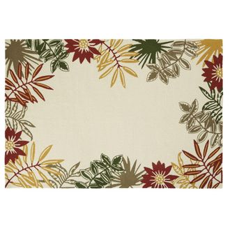 Maisons du monde Alfombra de polipropileno con motivo vegetal multicolor 160x230 cm